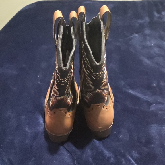 Kids Western Cowboy Boots - Brown and Black - Picture 5 of 6